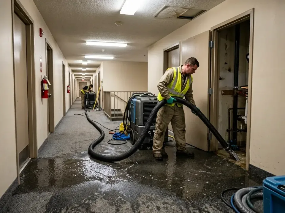 multi-unit-apartment-hallway-f-005 — frequently asked questions, Emergency Burst Pipe Water Extraction & Removal in Hightsto…